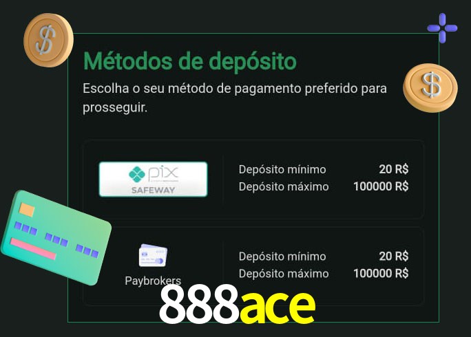O cassino 888ace oferece uma grande variedade de métodos de pagamento